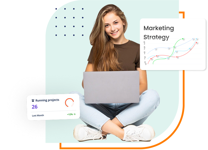 Hands holding a globe with a small tree and carbon dioxide symbols, representing sustainability.